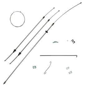 Sbsh7001 Inline Tube Parking Brake Cable Kit With Intermediate 1970-74 Plymouth Cuda Stainless