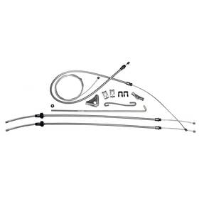 Sbsh7023 Inline Tube Parking Brake Cable Kit With Intermediate 1972-74 Challenger Stainless
