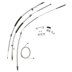 Sbsm6701 Inline Tube Parking Brake Cable Kit Complete Th350 Manual Transmission 1967-70 Impala Ss