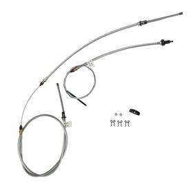 Sbsn6601 Inline Tube Parking Brake Cable Kit Complete Emergency 1964-67 Chevrolet Chevy Ii Stainless
