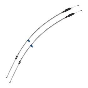 Sre6202 Inline Tube 1958-64 Chevrolet Impala Rear Parking Brake Emergency Cable Pair Stainless