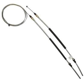 Srem60 Inline Tube Parking Brake Cables Rear Long Short Pair 1971-73 Ford Mustang Stainless 2pc