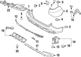 13341-06007k Kia Genuine Bumper Cover U-nut