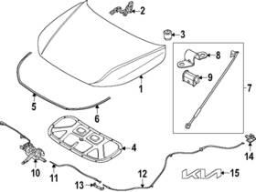66400-gg000 Kia Genuine Hood Panel