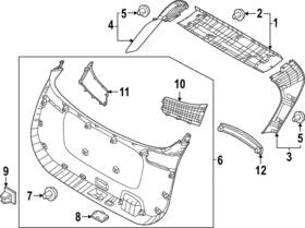 81720-dw000wk Kia Genuine Upper Gate Trim