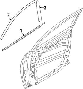 82850-gg000 Kia Genuine Upper Molding