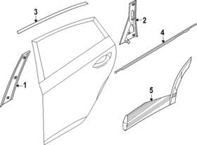 83220-do000 Kia Genuine Belt Molding