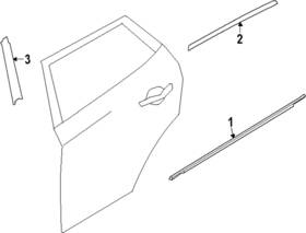 83850-gg000 Kia Genuine Upper Molding