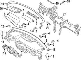 84749-s9500wk Kia Genuine Center Filler