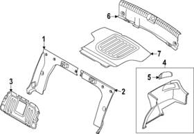 85740-gg100rbq Kia Genuine Trunk Trim Panel