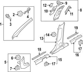 85810-dw100gyt Kia Genuine Windshield Pillar Trim