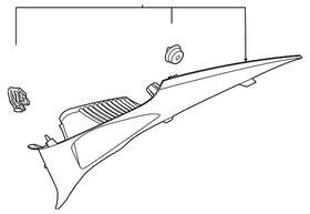 85850-l3000dnn Kia Genuine Quarter Pillar Trim