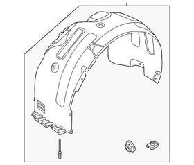 86811-p2000 Kia Genuine Fender Liner