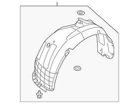 86812-k0500 Kia Genuine Fender Liner
