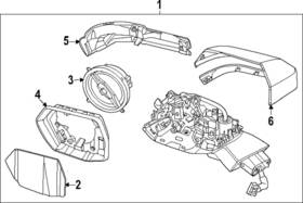 87610-do460 Kia Genuine Mirror Assembly