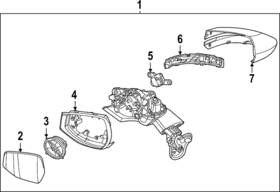 87610-p1060 Kia Genuine Mirror Assembly