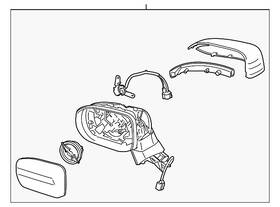 87620-s9520 Kia Genuine Mirror Assembly