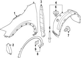 87711-p1200bkl Kia Genuine Wheel Opening Molding