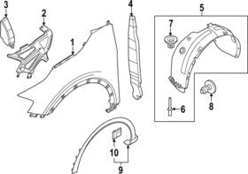 87712-p1300 Kia Genuine Wheel Opening Molding