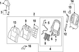 88460-s9600xnj Kia Genuine Seat Back Cover