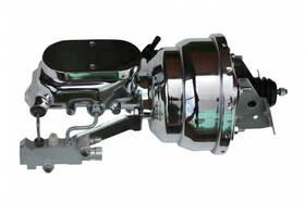 2n6b2 Leed Brakes 8 Inch Dual Power Booster 1-1/8 Bore Flat Top Master Side