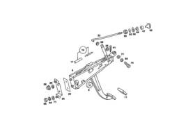 107-420-20-85-64 Mercedes-benz Genuine Brake Cable
