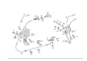 129-420-31-85 Mercedes-benz Genuine Brake Cable