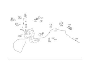 164-420-19-85-64 Mercedes-benz Genuine Brake Cable