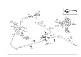 208-420-00-85 Mercedes-benz Genuine Brake Cable