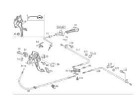 220-420-33-85 Mercedes-benz Genuine Brake Cable