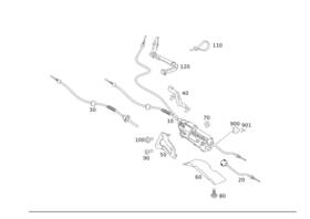 221-420-12-85 Mercedes-benz Genuine Brake Cable