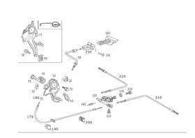 230-420-02-85-64 Mercedes-benz Genuine Brake Cable