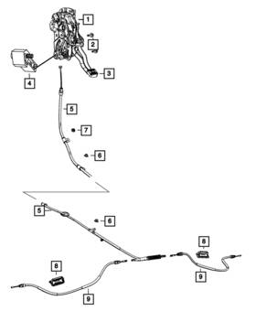 04779637ai Mopar Genuine Parking Brake Cable