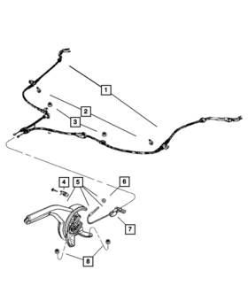 04877012ac Mopar Genuine Parking Brake Cable Right