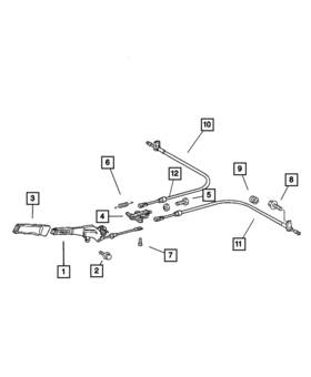 05098986aa Mopar Genuine Parking Brake Cable 5098986aa