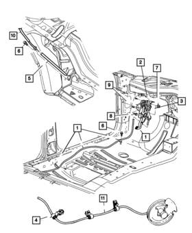 05135211aa Mopar Genuine Parking Brake Release Cable