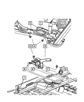 05273965af Mopar Genuine Parking Brake Cable Left 5273965af
