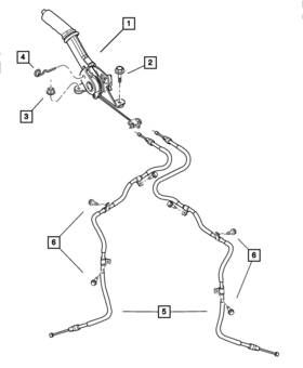 05290284ae Mopar Genuine Parking Brake Cable Right