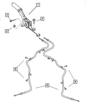 05290285ae Mopar Genuine Parking Brake Cable Left