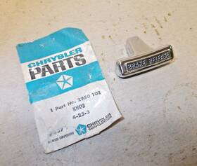 2950102 Mopar Nos Park Brake Release Lever Handle Knob 1969-70 Plymouth Dodge Chrysler