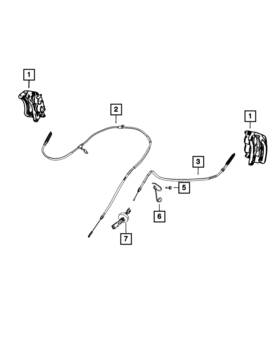 68436468ab Mopar Genuine Parking Brake Cable