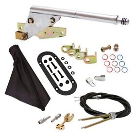 Asc7adf0 Naugahyde Floor Mount Emergency Brake Handle Boot Ring Cable And Clevis Kit