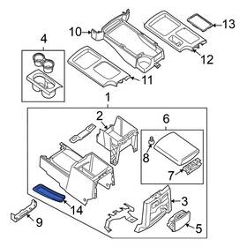 96906ea002 Nissan Oe For Frontier 2005-2021 Parking Brake Lever Cover