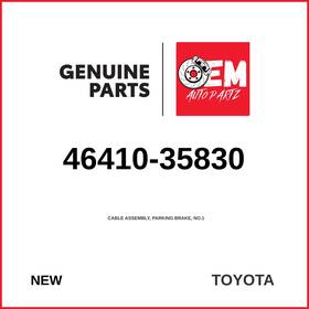 46410-35830 Toyota Genuine 2004-2005 Hilux Parking Brake Cable Assembly No.1