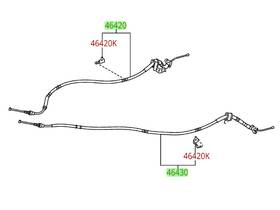 46420-04131 Toyota Tacoma 2020 Rear Parking Brake Cables Genuine Oe Oem