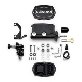 Wilwood 261-15523-bk Compact Tandem M/c With Bracket And Valve