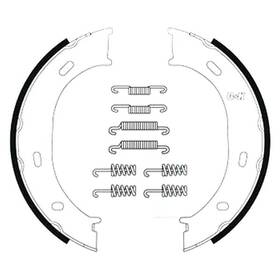 10990.128.7 Zimmermann Parking Brake Shoe Kit