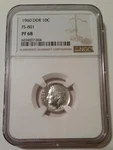 1960 Roosevelt Dime Ddr Variety FS-801 Proof PF68 Ngc. Fixed Price $179.00.