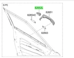 Genuine Kia Drivers Front Exterior Door Handle Cover 82652-K0010. Fixed Price $22.33.