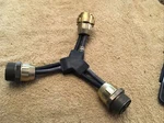Nos Military Radio Bendix Double Female 3 Pin Cable Adaptor. Fixed Price $15.00.